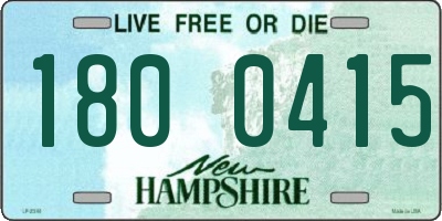 NH license plate 1800415