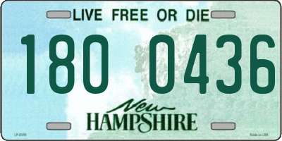NH license plate 1800436