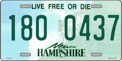 NH license plate 1800437