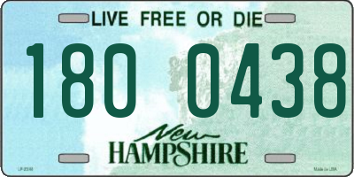NH license plate 1800438