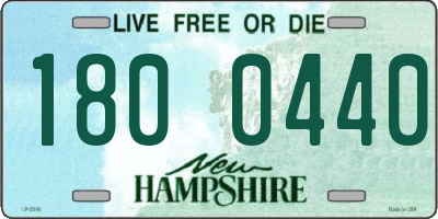 NH license plate 1800440