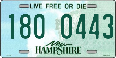 NH license plate 1800443