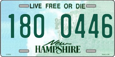NH license plate 1800446