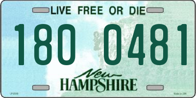 NH license plate 1800481