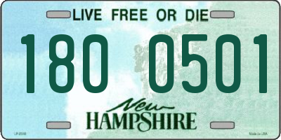 NH license plate 1800501