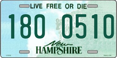 NH license plate 1800510