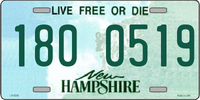 NH license plate 1800519
