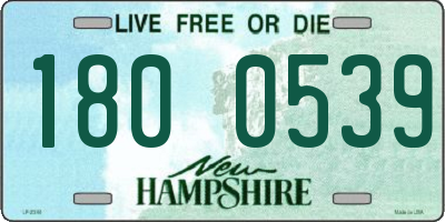NH license plate 1800539