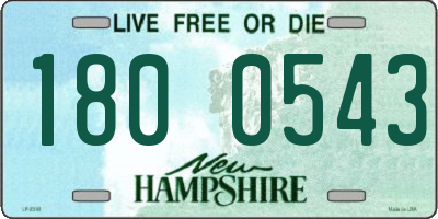 NH license plate 1800543