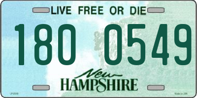 NH license plate 1800549