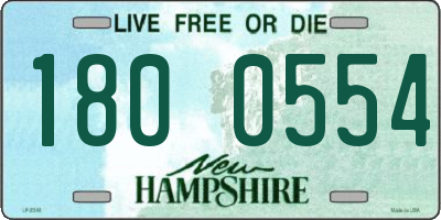 NH license plate 1800554