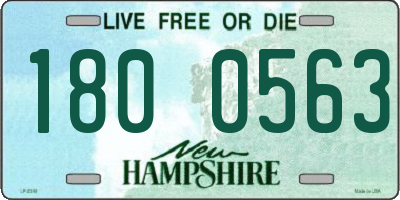 NH license plate 1800563