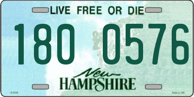 NH license plate 1800576