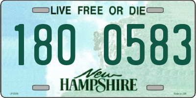 NH license plate 1800583