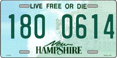 NH license plate 1800614