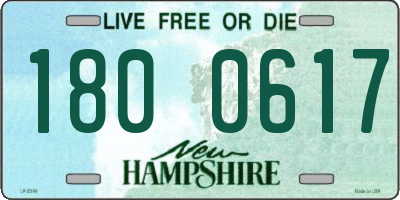 NH license plate 1800617