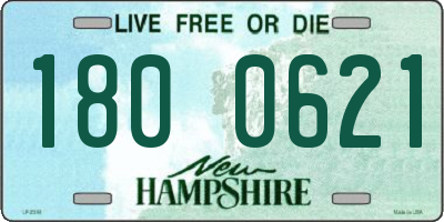 NH license plate 1800621