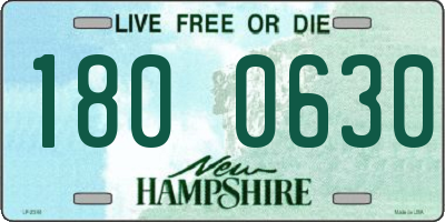 NH license plate 1800630