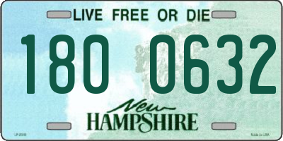 NH license plate 1800632