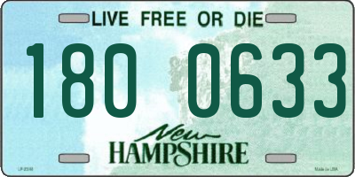 NH license plate 1800633