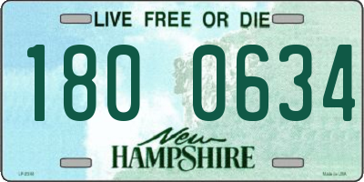 NH license plate 1800634