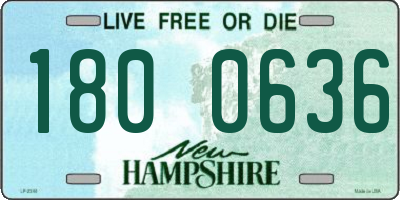 NH license plate 1800636