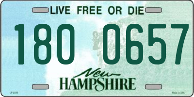 NH license plate 1800657
