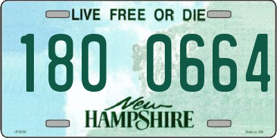 NH license plate 1800664