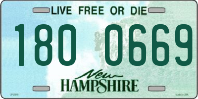 NH license plate 1800669