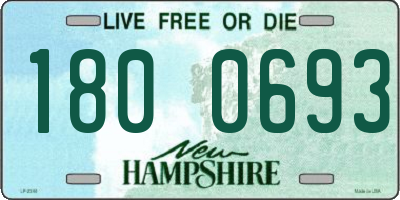NH license plate 1800693