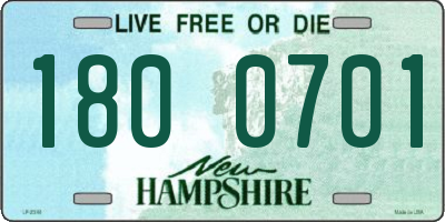 NH license plate 1800701