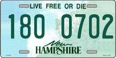 NH license plate 1800702