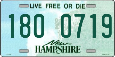 NH license plate 1800719