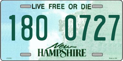 NH license plate 1800727