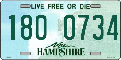 NH license plate 1800734