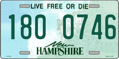 NH license plate 1800746
