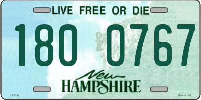 NH license plate 1800767