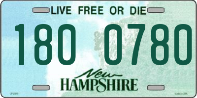 NH license plate 1800780