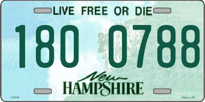 NH license plate 1800788