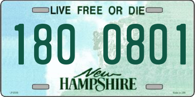 NH license plate 1800801