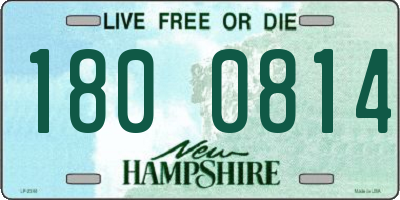 NH license plate 1800814