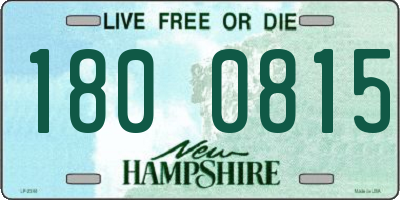 NH license plate 1800815