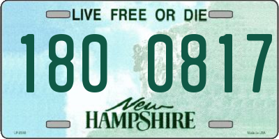 NH license plate 1800817