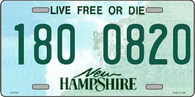 NH license plate 1800820
