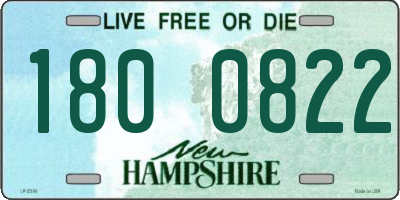 NH license plate 1800822