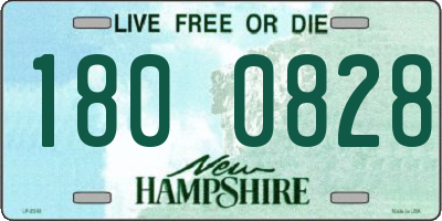 NH license plate 1800828