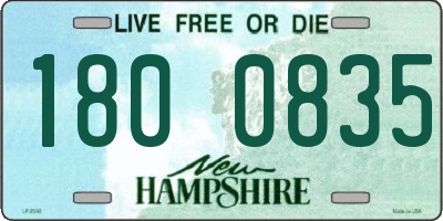 NH license plate 1800835