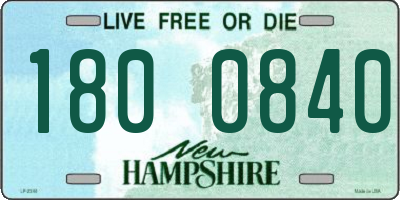 NH license plate 1800840