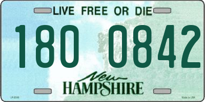 NH license plate 1800842
