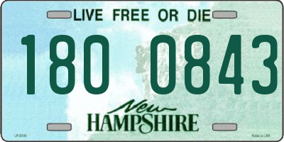 NH license plate 1800843
